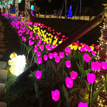 Vanjska LED tulipan lampica sa stalkom za park, krajolik i travnjak