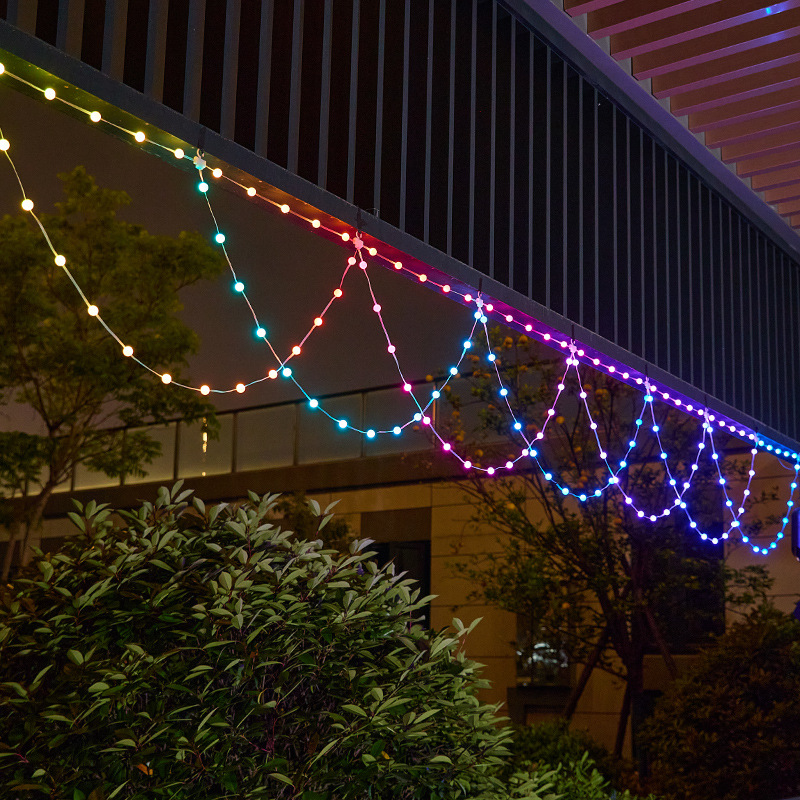 Solarne LED svjetiljke s kožnim užetom za nadvožnjak, balkon i dvorište – dekorativne svjetlosti za Božić i blagdansku atmosferu