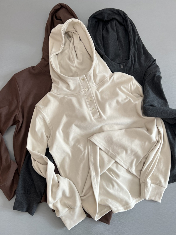 Ženski lagani hoodie s kapuljom, dugi rukavi, slobodan kroj