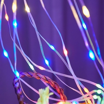 USB LED nit s bakrenim žicom, dvobojne boje, za unutarnju i vanjsku upotrebu, dekor za kampiranje, dvorište i hodnik.