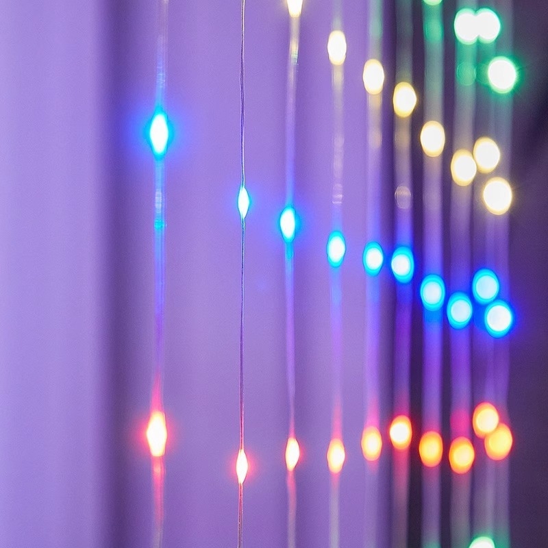 USB LED nit s bakrenim žicom, dvobojne boje, za unutarnju i vanjsku upotrebu, dekor za kampiranje, dvorište i hodnik.