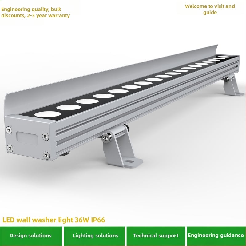 Vonkajšia vodotesná Cree LED svetlo pre umývanie stien, 36W, 2700K/3000K/2200K, lineárne telo