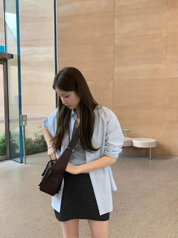 Ženska košulja od 100% pamuka, japansko-korejski casual stil, udoban kroj, dugi rukav