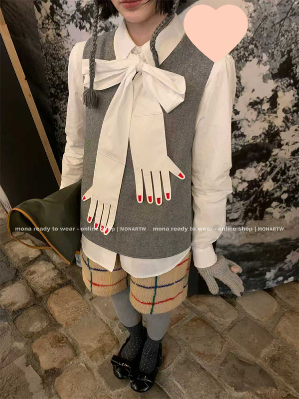 Mona 100% pamuk, preppy stil, mladenački izgled, stylish i jedinstvena košulja s dugim rukavima za žene nižeg rasta