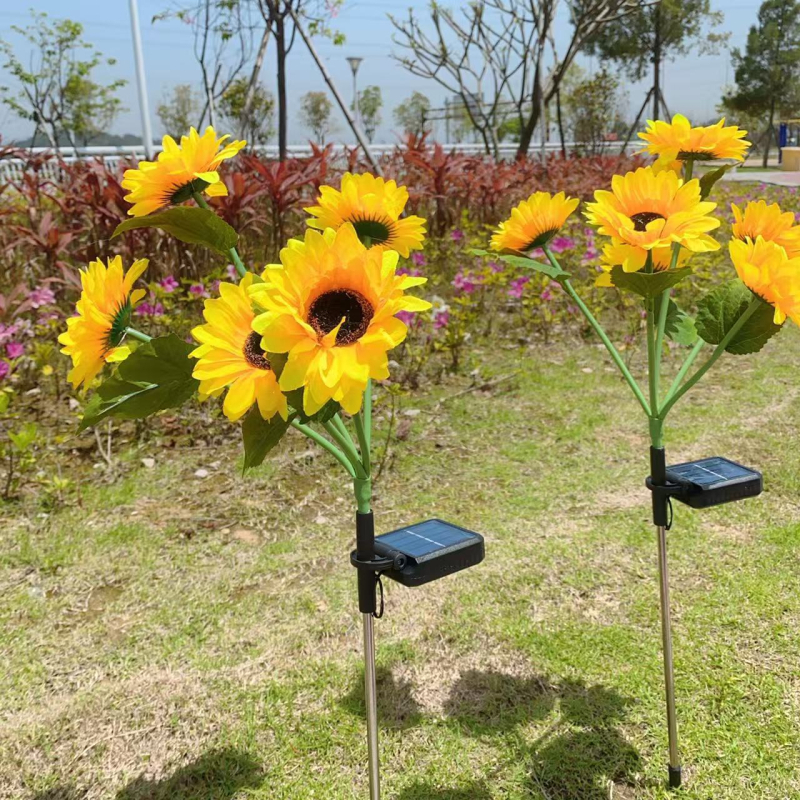 Solarna LED lampa u obliku šestokrakog suncokreta za vanjsku dekoraciju vrta