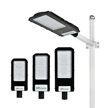 LED външна улична лампа с контрол на светлината, диамантовидна глава, 50–250W, 220V, регулируема монтажна глава