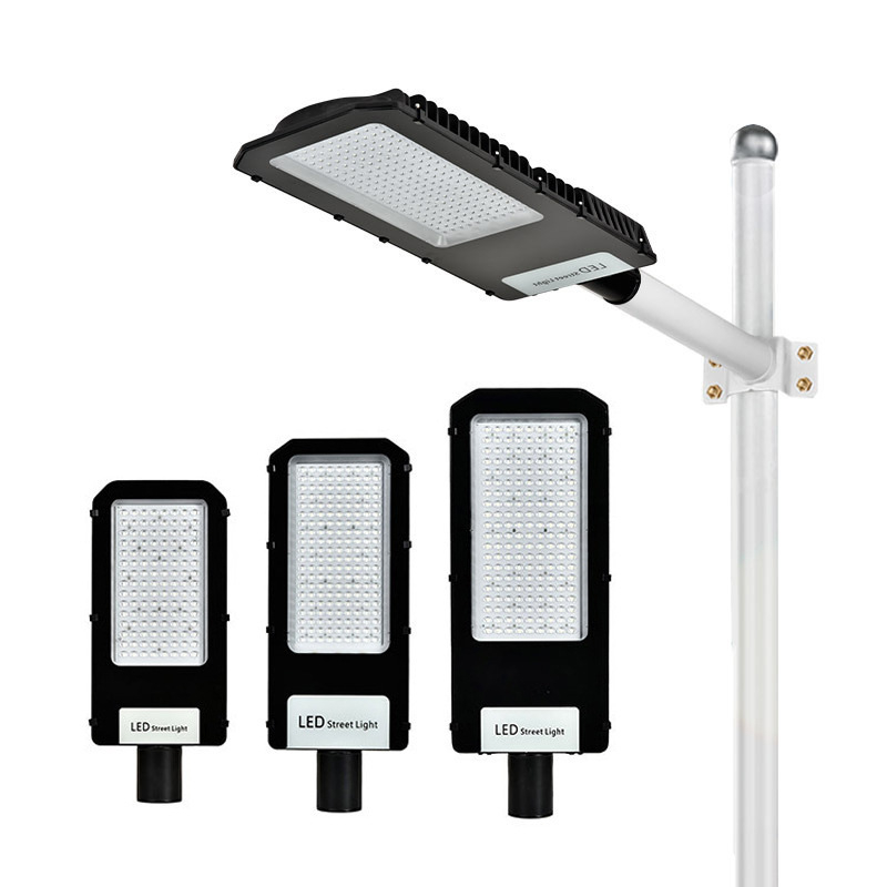 LED външна улична лампа с контрол на светлината, диамантовидна глава, 50–250W, 220V, регулируема монтажна глава