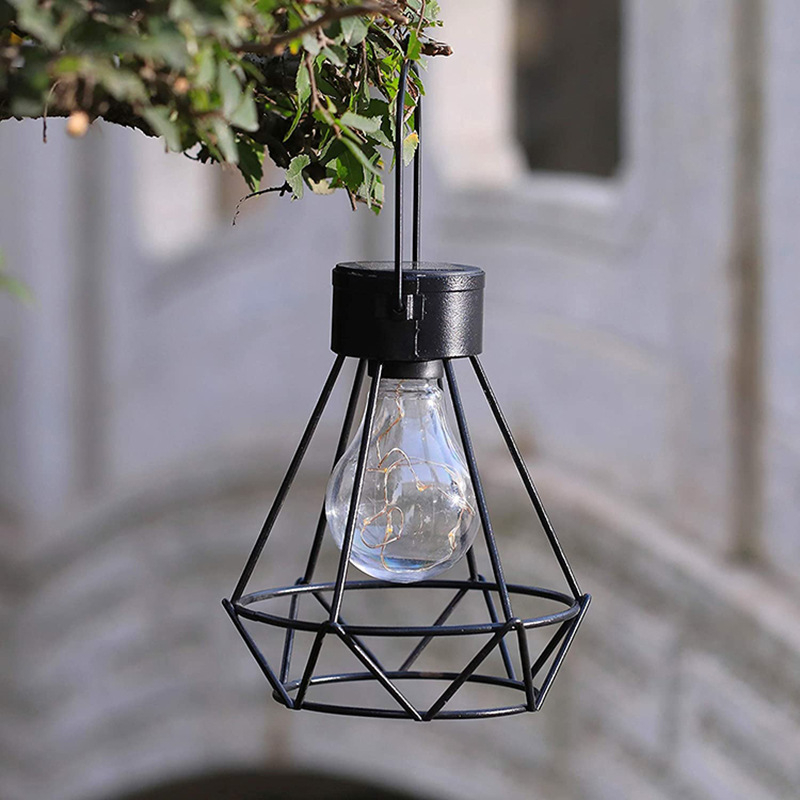 Solarna željezna lampa za vrt - antika ulična svjetiljka, vanjska LED integrirana svjetiljka, dvorište u stilu novog kineskog dizajna