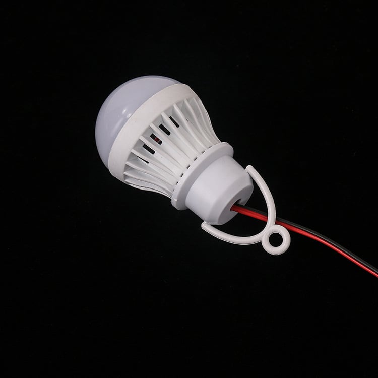 LED крушка за щанд на нощен пазар, висока яркост, аварийна 12V постоянен ток, крокодилска щипка с кабел