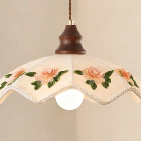 Závesný jedálenský luster so skleneným tienidlom, stredoveký štýl, francúzske retro wabi-sabi, LED