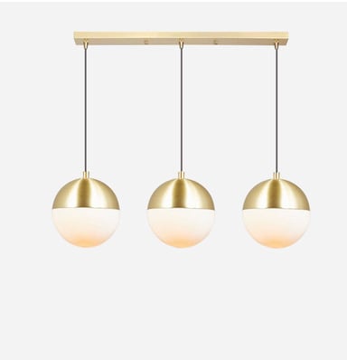 Mini luster v škandinávskom štýle z pokoveného mosadzného materiálu, dizajnová guľová sklenená guľa, vhodný do reštaurácie, obchodu, spálne, chodby a baru.