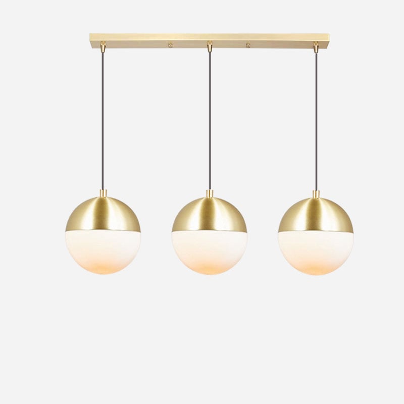 Mini luster v škandinávskom štýle z pokoveného mosadzného materiálu, dizajnová guľová sklenená guľa, vhodný do reštaurácie, obchodu, spálne, chodby a baru.