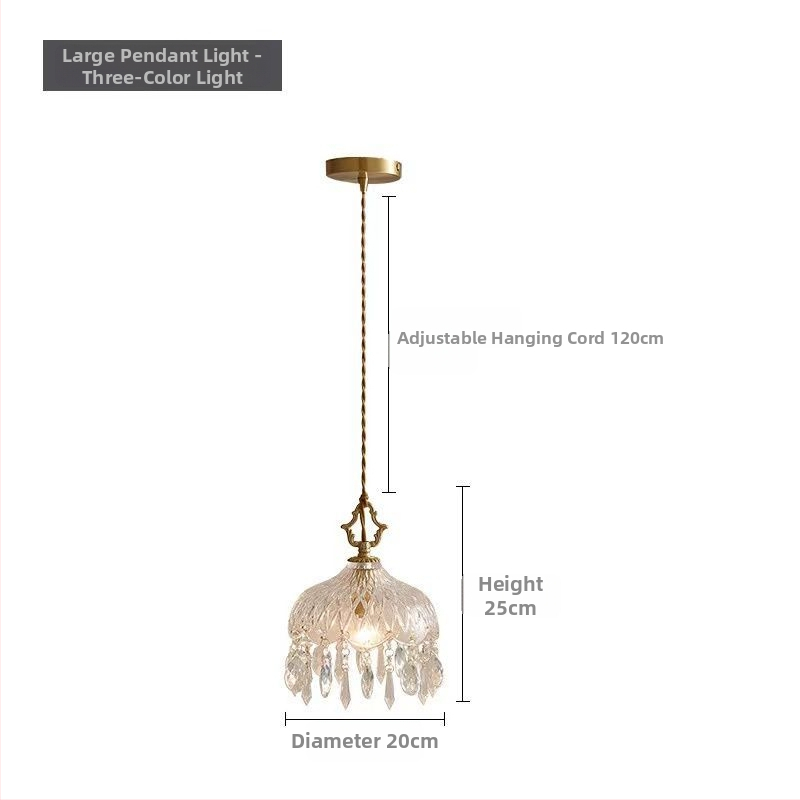 Francúzska retro krištáľová visiacia lampa a nástenné svetlo pre chodbu, vstup, pri posteli, balkón a šatník