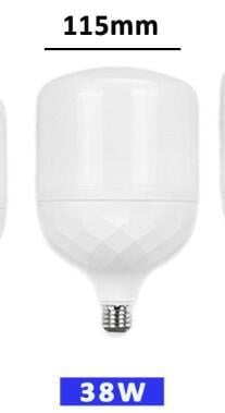 LED крушка E27, енергоспестяваща, бяла светлина, диамантен стил, висока мощност, алуминиево тяло с пластмасово покритие