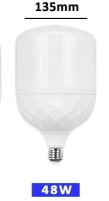 LED крушка E27, енергоспестяваща, бяла светлина, диамантен стил, висока мощност, алуминиево тяло с пластмасово покритие