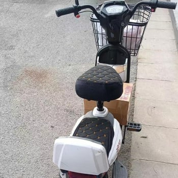 Плюшено зимно покривало за седалка за електрически скутер и мотоциклет; дебело, памучно покритие; не водоустойчиво
