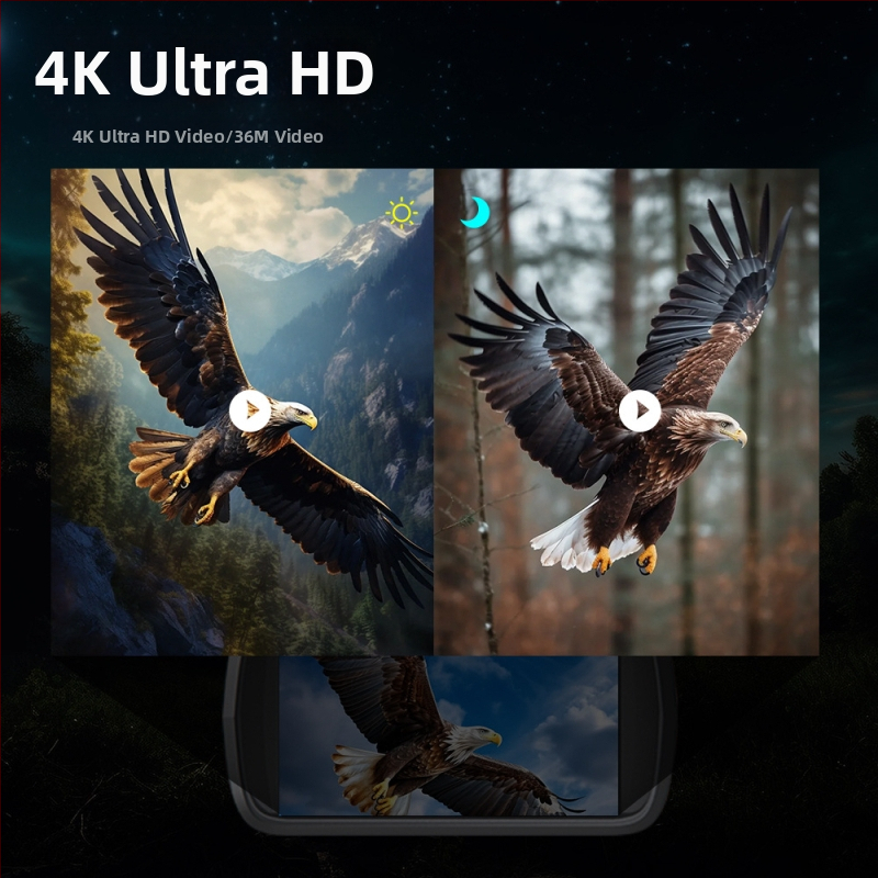 Binokularno noćno vida uređaj s velikim zaslonom od 4,5 inča, digitalni infracrveni teleskop, 4K HD, kamera u boji