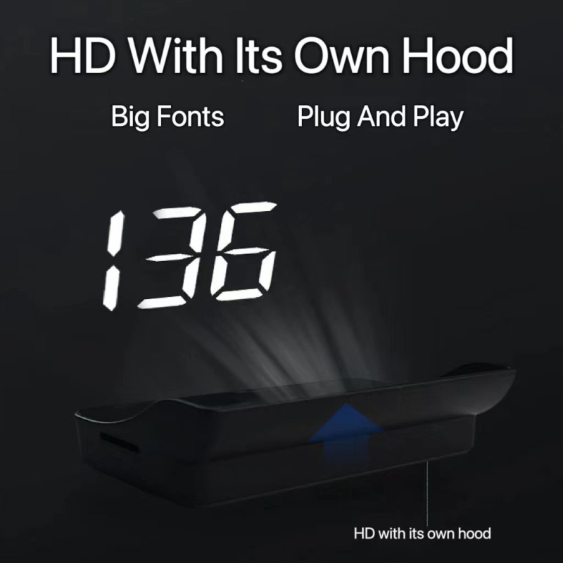 Автомобилен HUD дисплей с GPS скоростомер KMH/MPH
