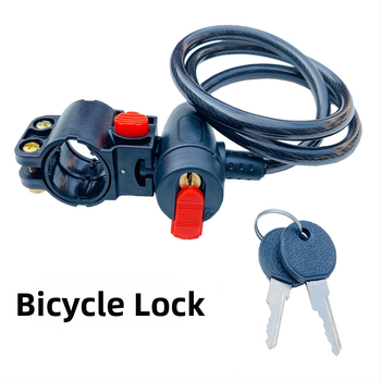 Zámok na bicykel s káblom a oceľovým jadrom, pre horské a elektrické bicykle