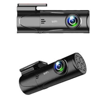 4K HD καταγραφέας οδήγησης αυτοκινήτου με WiFi, παρακολούθηση στάθμευσης, εγκατάσταση στο παρμπρίζ, χωρίς οθόνη, γωνία προβολής 140°