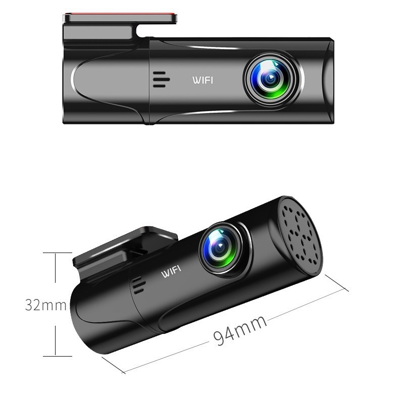 4K HD καταγραφέας οδήγησης αυτοκινήτου με WiFi, παρακολούθηση στάθμευσης, εγκατάσταση στο παρμπρίζ, χωρίς οθόνη, γωνία προβολής 140°
