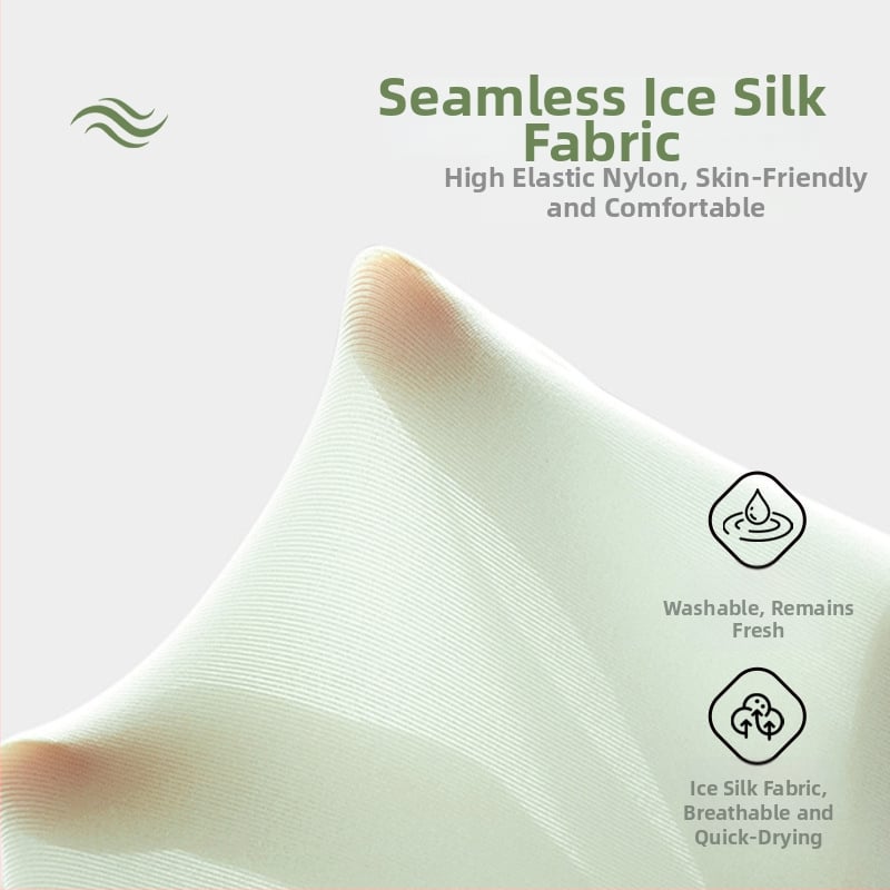 Letné ultra tenké bezšvové dámske spodné nohavičky z ice silk, 7A mulberry silk, trojuholníkové, stredný pás