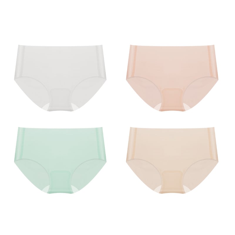 Ljetne ultra-tanke bezšivne ženske gaćice od Ice Silk, 7A mulberry silk trokutasti kroj, srednji pojas