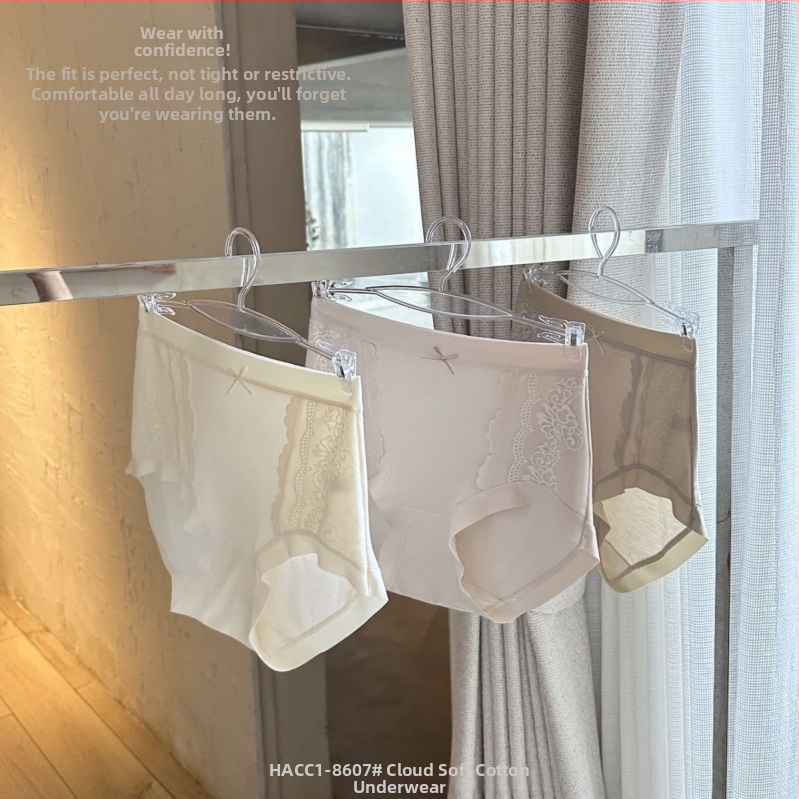 Ženske gaćice s visokim strukom od Lyocell Silk, antibakterijske, čipka, lagana kontrola trbuha