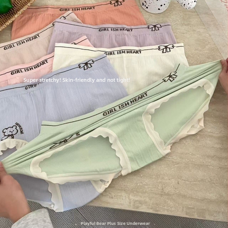 7 pár dámskych trojuholníkových nohavičiek s vysokým pásom, pohodlné a priedušné, plus veľkosť