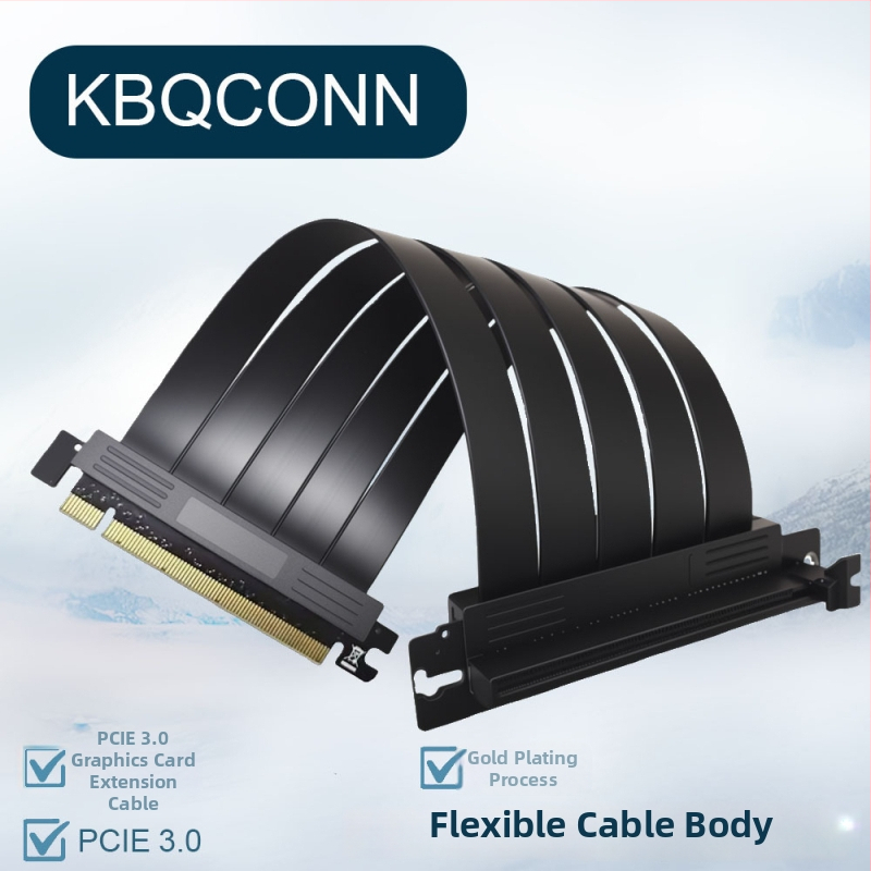 Kábel na predĺženie grafickej karty PCIe 3.0 x16, adaptér do ATX skrinky, 90° pravý uhol, zvislý, 20 cm