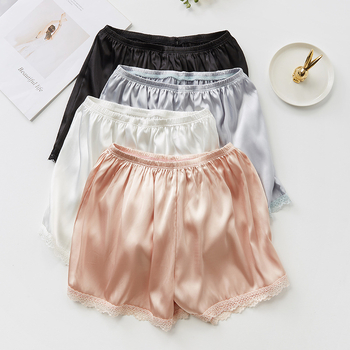 Pantaloni capri din dantelă pentru femei, protecție împotriva transparenței, materiale subțiri de vară, satin imitatie, croială lejeră, pentru purtare în exterior