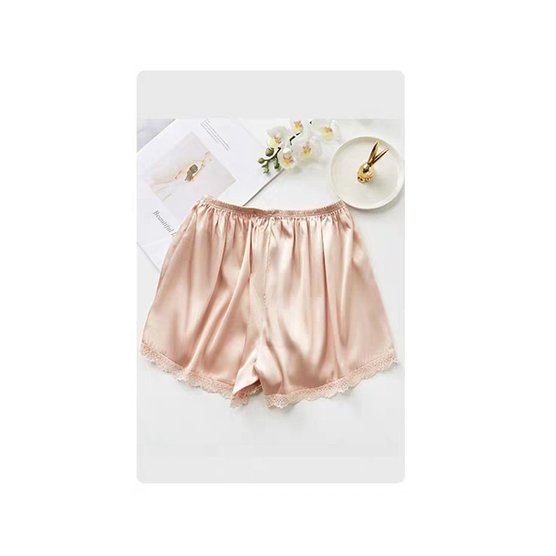 Pantaloni capri din dantelă pentru femei, protecție împotriva transparenței, materiale subțiri de vară, satin imitatie, croială lejeră, pentru purtare în exterior
