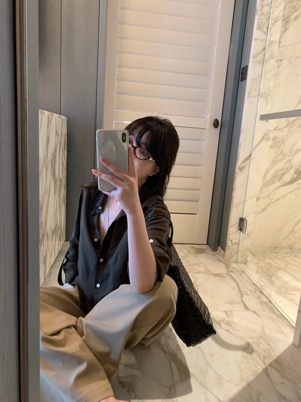 Fox Room Свободен силует, едноцветен риза‑кардиган с връзка в талията, регулируеми дълги ръкави, пролет 2026, Y242