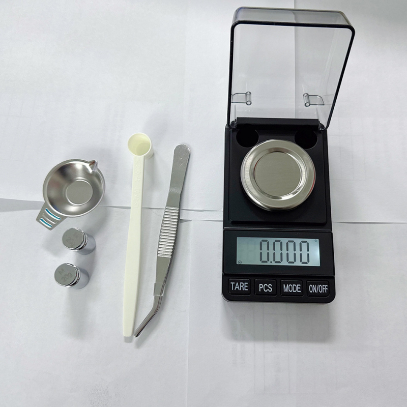 Visoko precizna vaga za nakit, 0,001 g, s težinama, kompaktna elektronička vaga