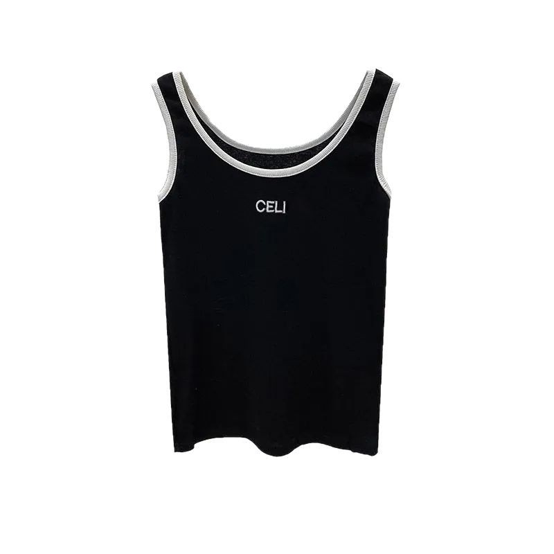 Ženski bezrukavni top s ispisom teksta, sportski stil, ljetop