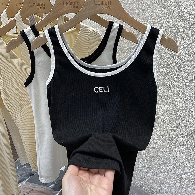 Ženski bezrukavni top s ispisom teksta, sportski stil, ljetop