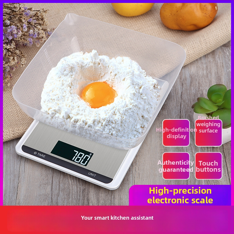 Changxie CX-518 nerezová kuchynská váha, váha na potraviny a pečenie, presnosť 5 kg/1 g, kapacita 10 kg