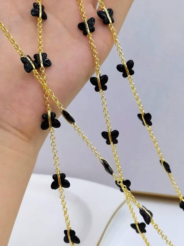 DIY Kristálylánc színes pillangó kristályokkal – nyaklánc és karkötő antik egzotikus divat kiegészítők