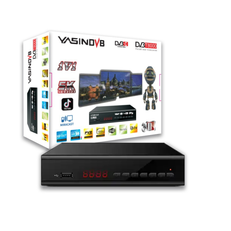 DVB-T2 H.264 Set-Top Box digital cu receptor HD pentru uz casnic