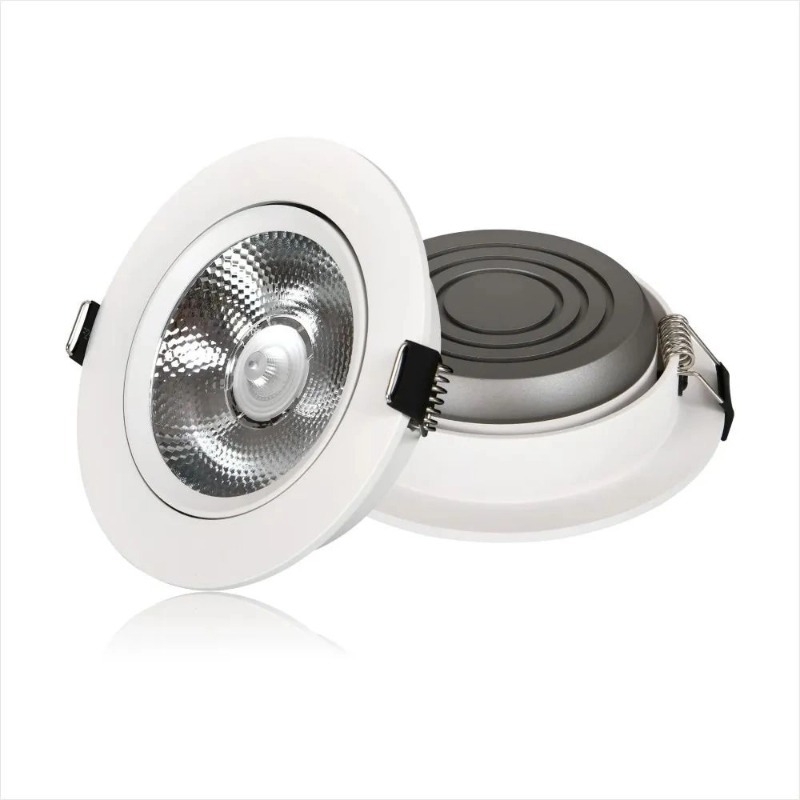 Ugradni ultra-tanki podesivi LED reflektor COB, aluminijsko kućište, CRI ≥95, stropni usmjeren downlight, boje temperature 3000K/3500K/4000K/6000K