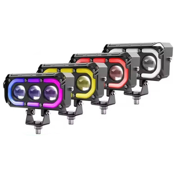 3 RGB gyűrűs motorkerékpár reflektor, RGB halo fehér és sárga színekkel, ultranagy fényerővel, külső távirányítós reflektor