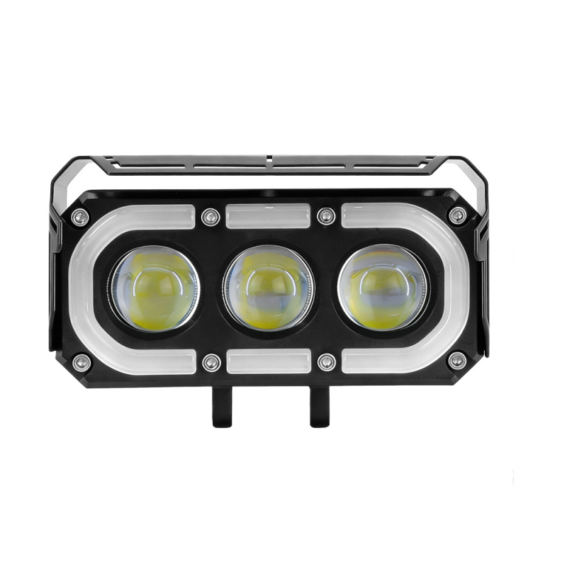 3 RGB gyűrűs motorkerékpár reflektor, RGB halo fehér és sárga színekkel, ultranagy fényerővel, külső távirányítós reflektor