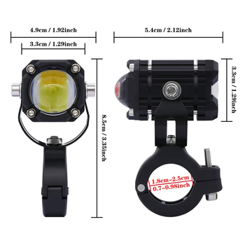 Motorkerékpár Demon Eye LED spot, integrált magas és alacsony fényerővel, külső rögzítés