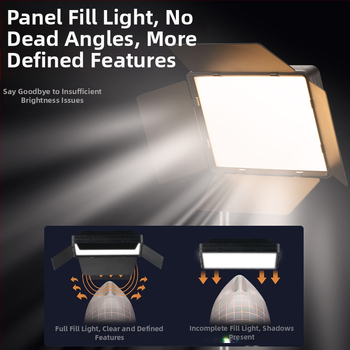 LED plochá vyplňovacia lampa pre fotografie vo vnútri aj vonku, osvetlenie pre živé prenosy a líčenie, nastaviteľná jas