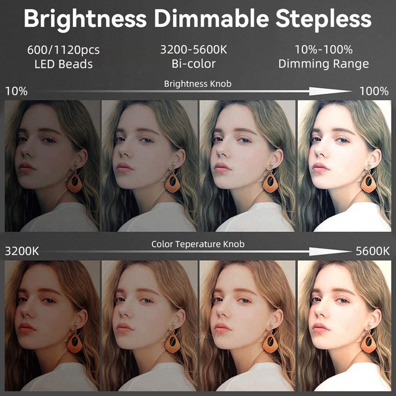 LED φως φωτογράφισης 600/800 με ρυθμιζόμενες πόρτες τεσσάρων φύλλων, κατάλληλο για φωτογράφηση φαγητού και ζωντανή μετάδοση, πάνελ φωτισμού στούντιο