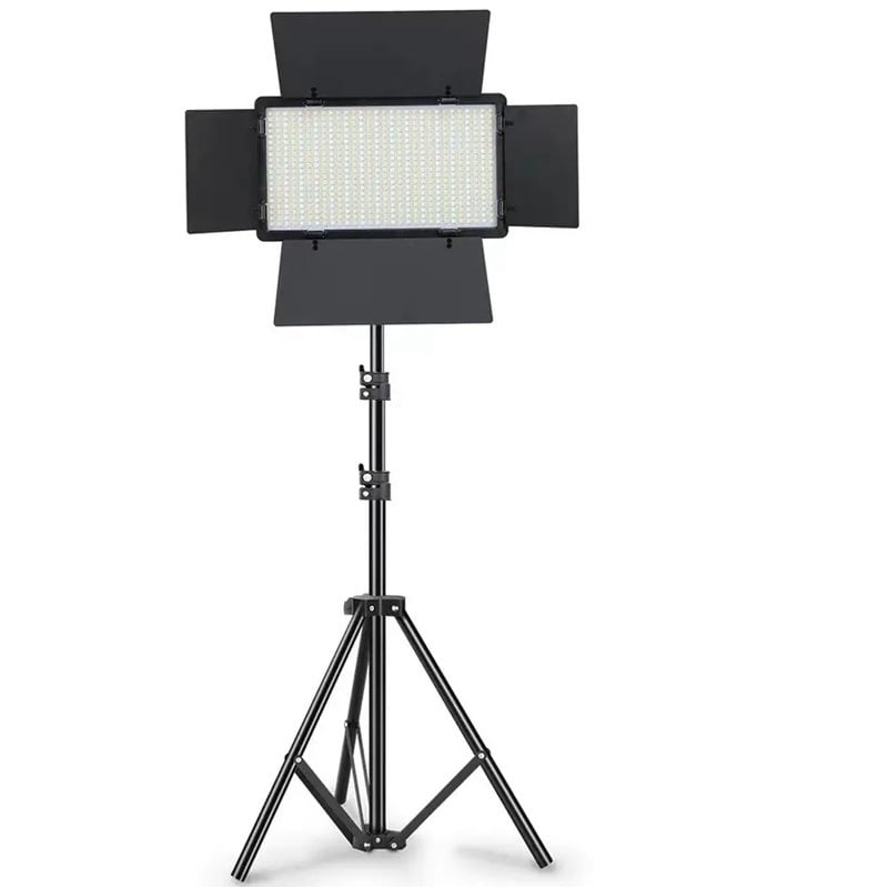 LED φως φωτογράφισης 600/800 με ρυθμιζόμενες πόρτες τεσσάρων φύλλων, κατάλληλο για φωτογράφηση φαγητού και ζωντανή μετάδοση, πάνελ φωτισμού στούντιο