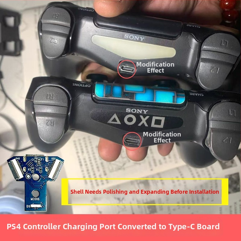 PS4 ovládač USB-C nabíjacie rozhranie, malá doska DIY modifikácia príslušenstvo pre pôvodnú druhú generáciu JDS-040/055