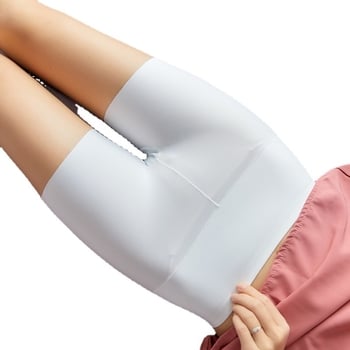 Дамски високо талиеви безшевни къси шорти Ice Silk с памучна вложка