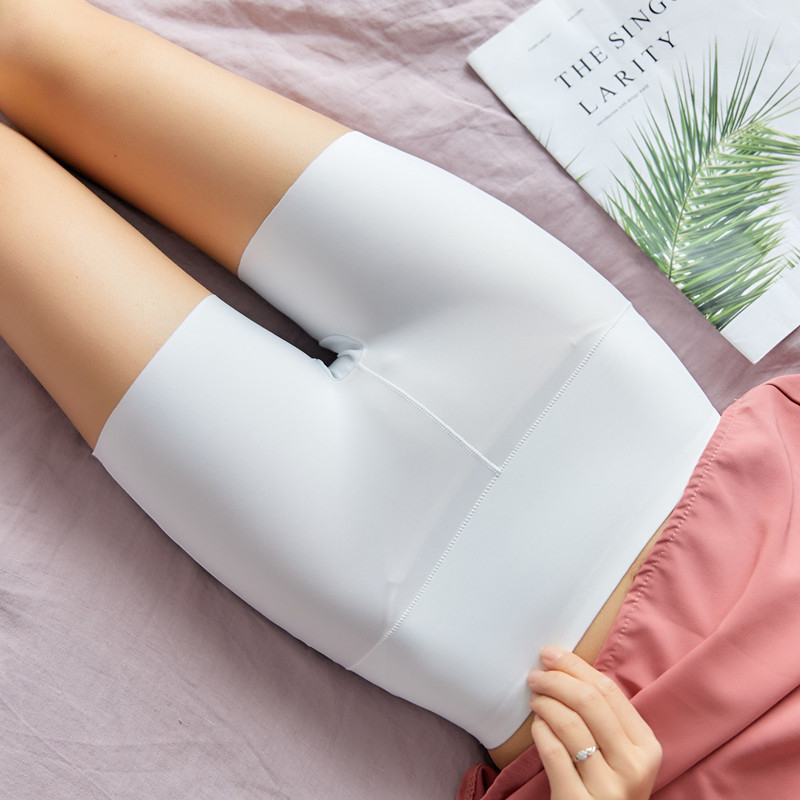 Дамски високо талиеви безшевни къси шорти Ice Silk с памучна вложка