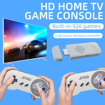 SF900 Vezeték nélküli retro játékkonzol két játékos számára, HDMI kimenet a tévéhez, 926 beépített játékkal